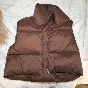 Brown Puff Vest
